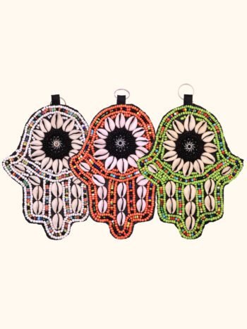 Handmade “Hand of Fatima” with Beads & Shells