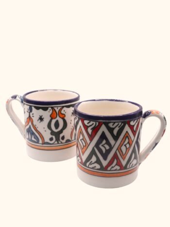 Handmade Moroccan Ceramic Mug – Multicolored