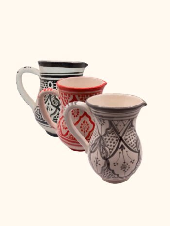 Handmade Moroccan Ceramic Pitcher – HandPainted