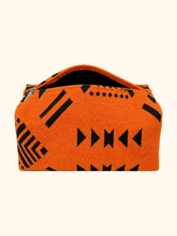 Orange Ethnic Handmade Cosmetic Bag
